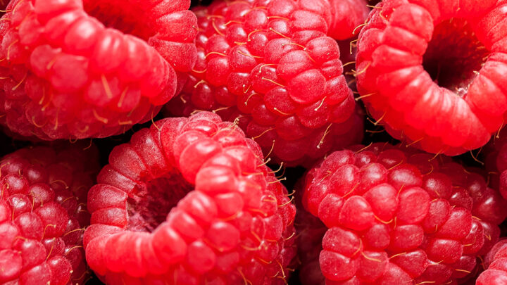 Mirage Gourmand photograhe culinaire styliste culinaire Paris A pile of fresh raspberries in macro